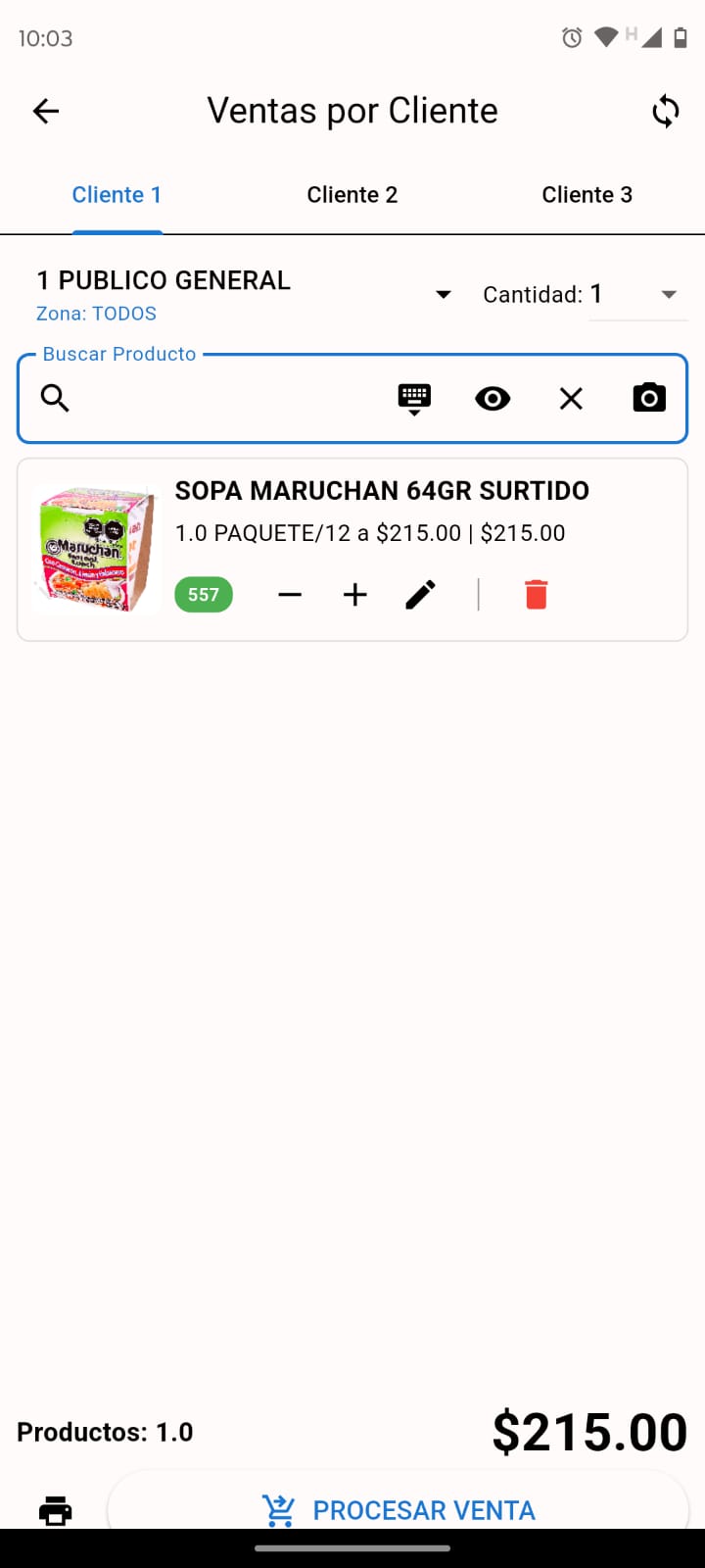Venta desde la app movil iSypos