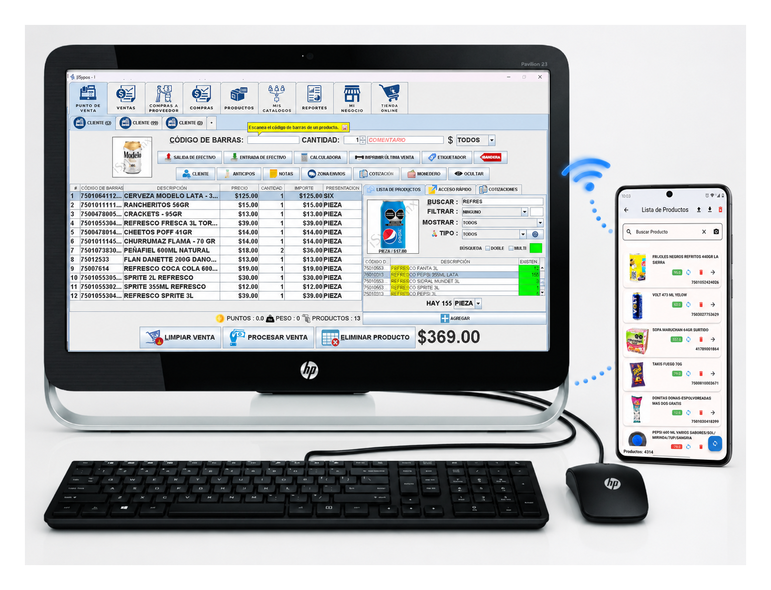 Pantalla del sistema de escritorio iSypos